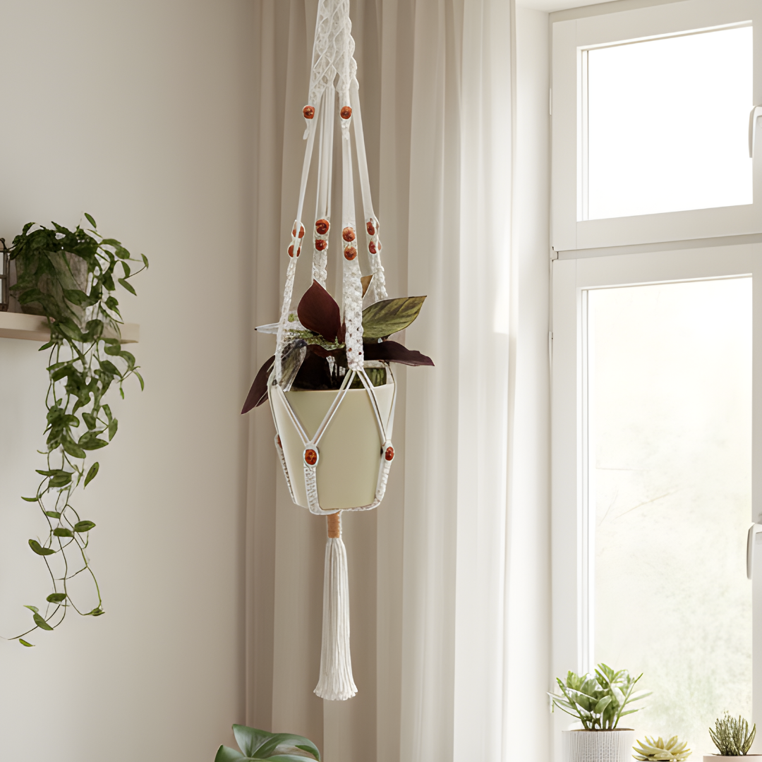 crochet plant hanger for sale Crochet Plant Hanger – VELVOI